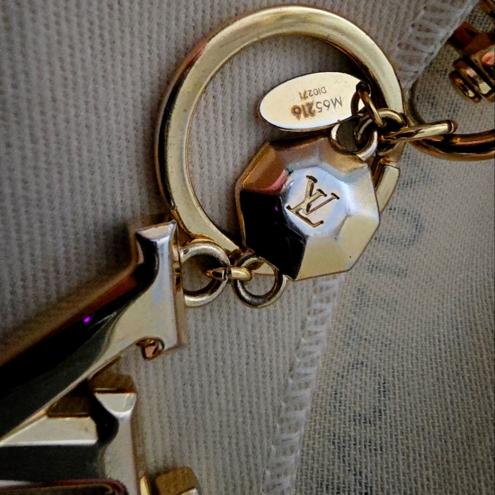 Authentic Louis Vuitton M65216 LV Facettes Bag Charm & Key Holder Chain FULLSET - Picture 13 of 16